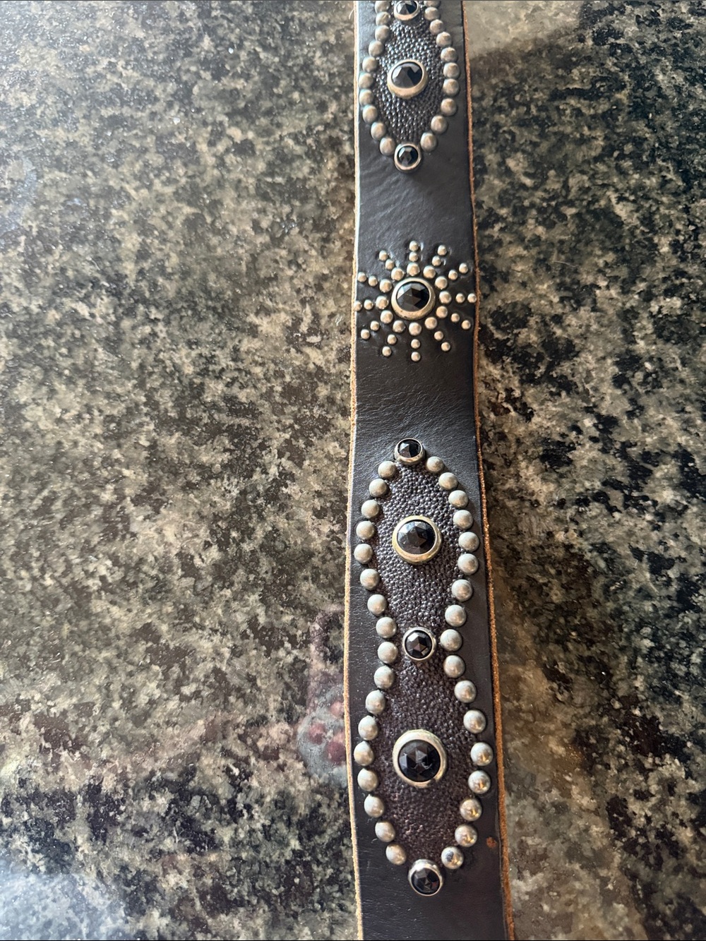Chrome Hearts inspired black leather Gothic belt 38” inches and 1 3/4” thicknes - Picture 5 of 12